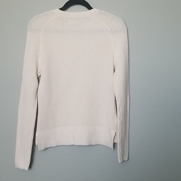 Lou & Grey XS Casual Basic Cream Open Knit Sweater - Picture 6 of 6